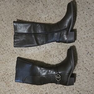 Elegant Brown Leather Women's Boots